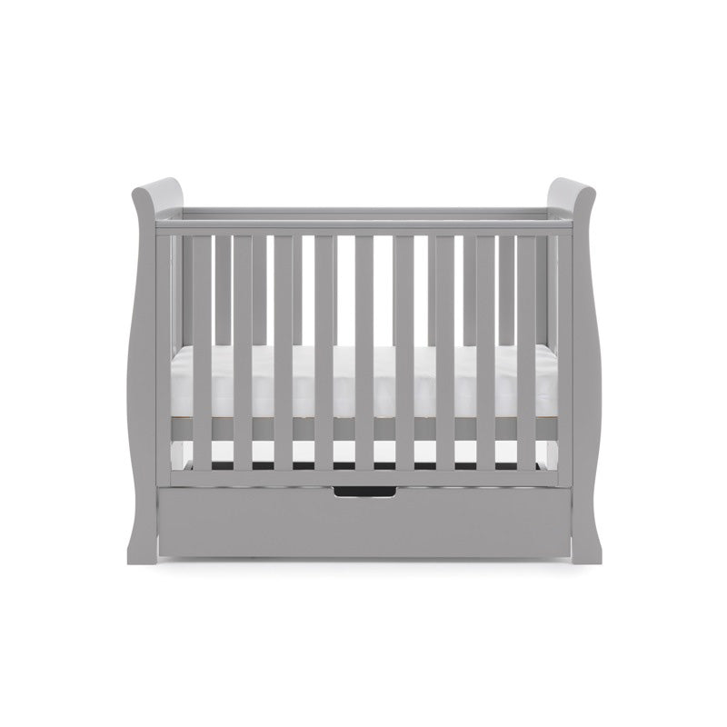 Obaby Stamford Space Saver Sleigh Cot - Warm Grey