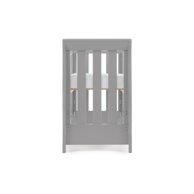 Obaby Stamford Space Saver Sleigh Cot - Warm Grey