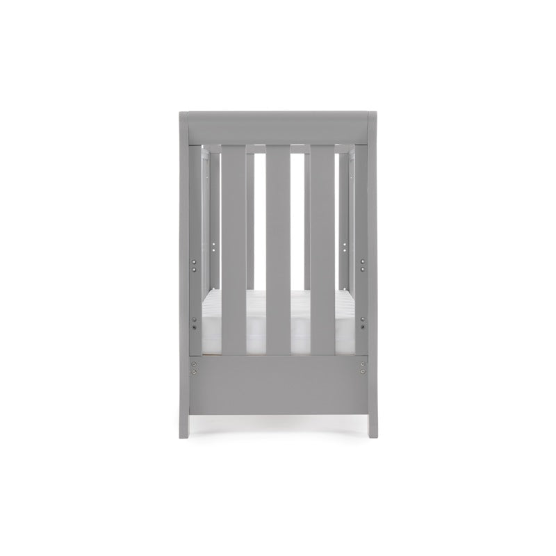 Obaby Stamford Space Saver Sleigh Cot - Warm Grey