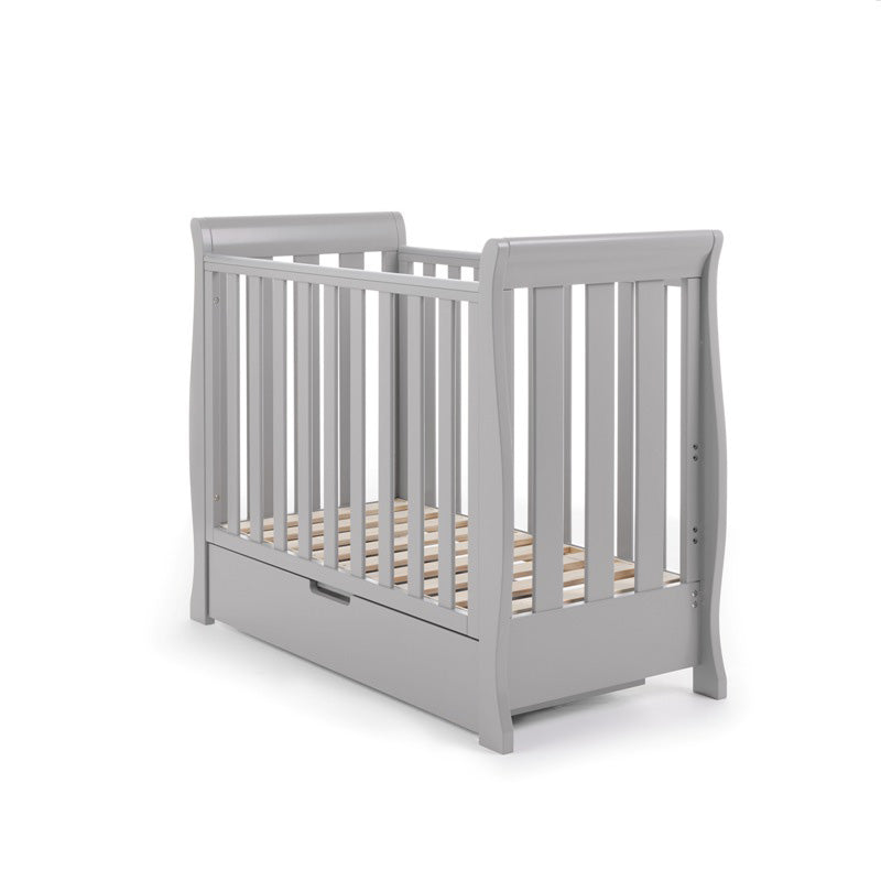 Obaby Stamford Space Saver Sleigh Cot - Warm Grey