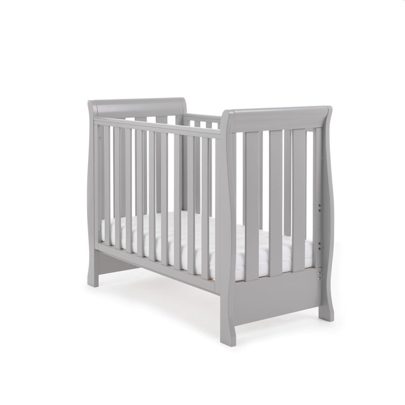 Obaby Stamford Space Saver Sleigh Cot - Warm Grey