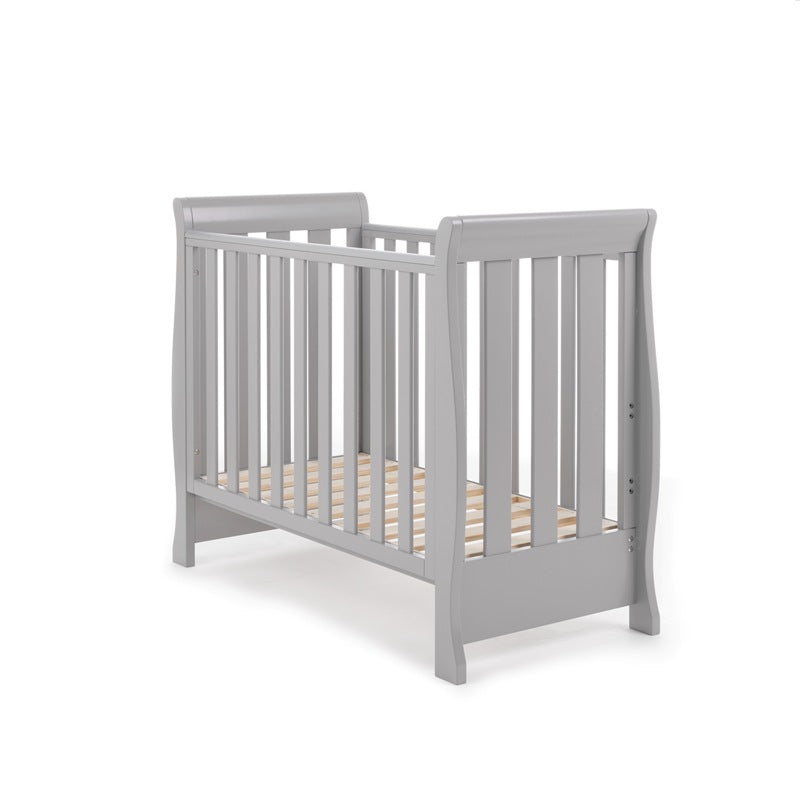 Obaby Stamford Space Saver Sleigh Cot - Warm Grey