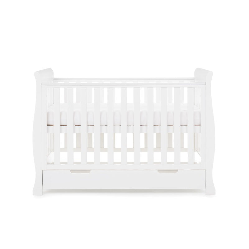 Obaby Stamford Mini Sleigh Cot Bed - White