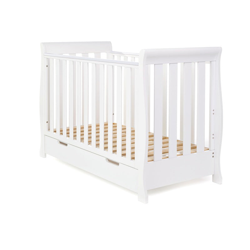 Obaby Stamford Mini Sleigh Cot Bed - White