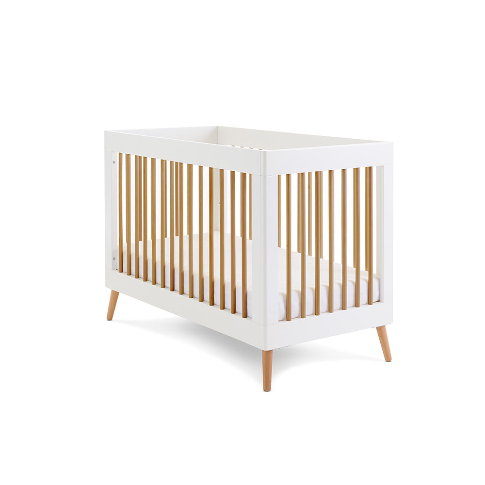 Obaby Maya Mini 2 Piece Room Set - White With Natural Room Set
