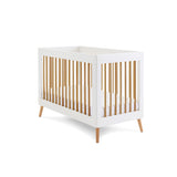 Obaby Maya Mini Cot Bed - White With Natural