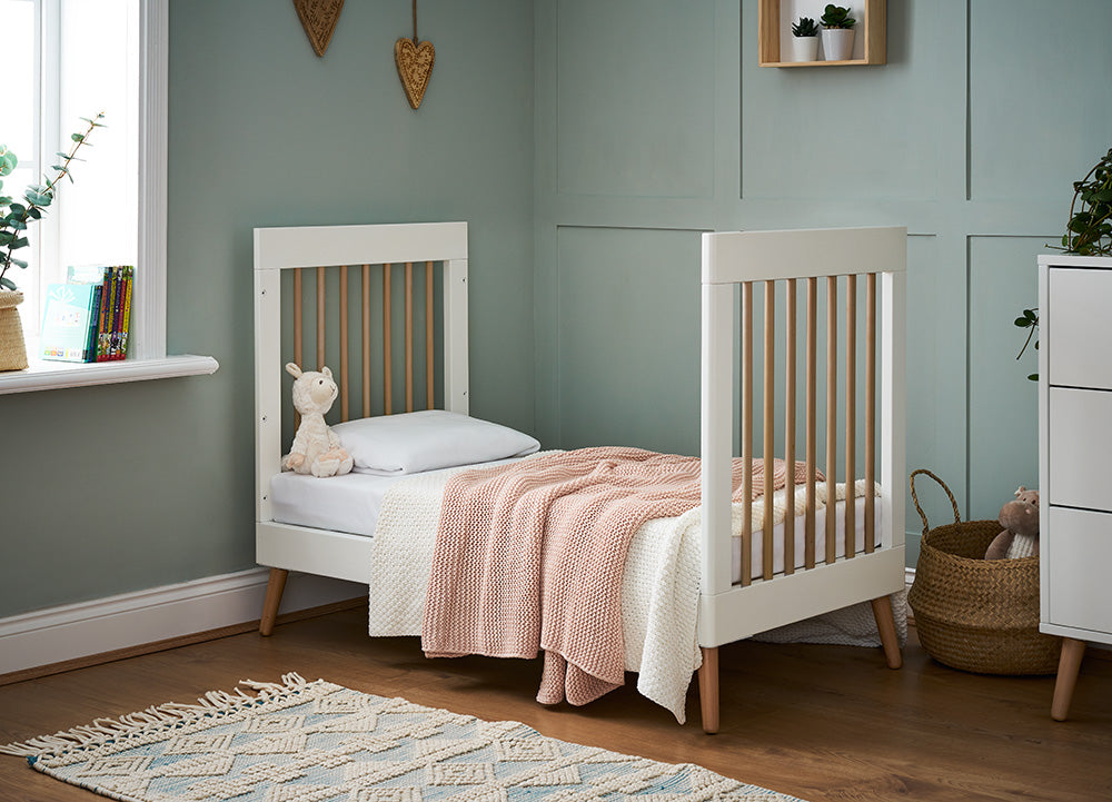 Obaby Maya Mini 2 Piece Room Set - White With Natural Room Set