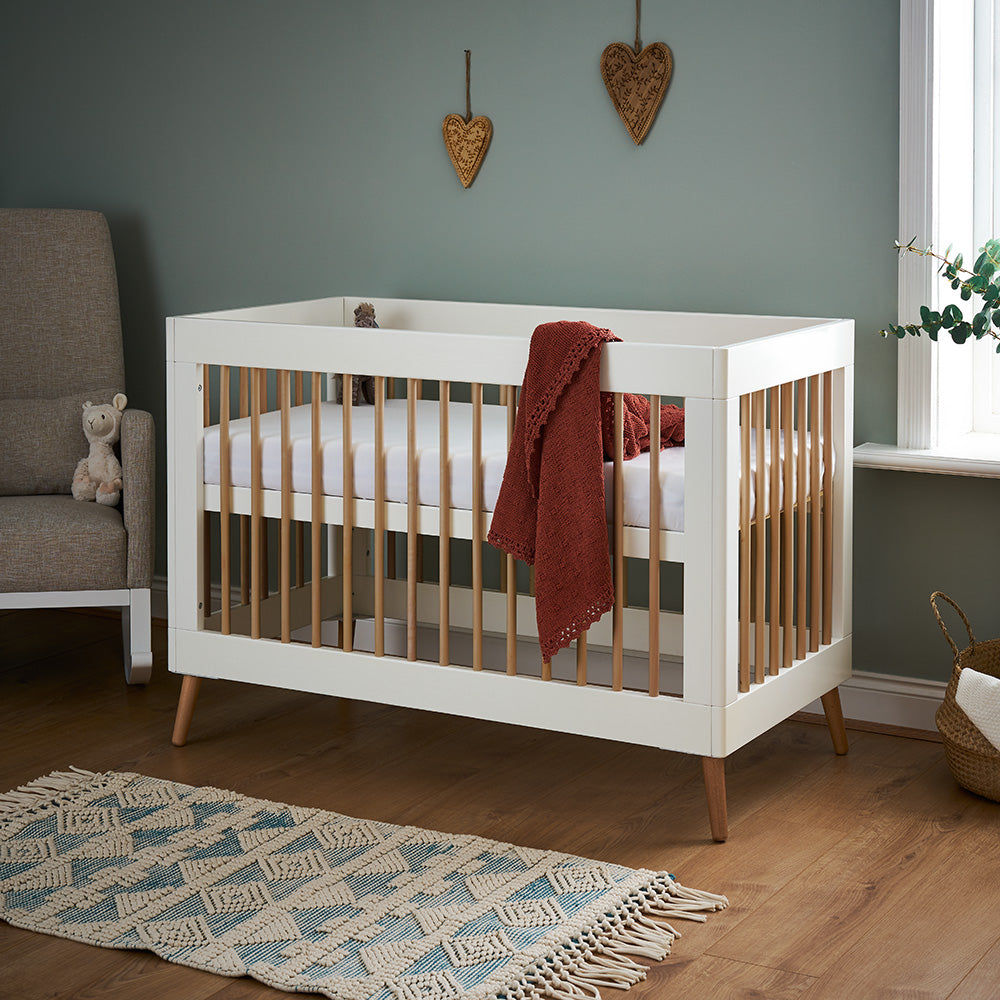 Obaby Maya Mini 2 Piece Room Set - White With Natural Room Set