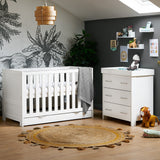 Obaby Nika 2 Piece Room Set - White Wash & Underdrawer Baby Toddler Furniture Sets