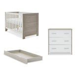 Obaby Nika 2 Piece Room Set - Grey Wash & White Underdrawer Baby Toddler Furniture Sets