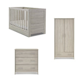 Obaby Nika 3 Piece Room Set - Grey Wash & Underdrawer Baby Toddler Furniture Sets