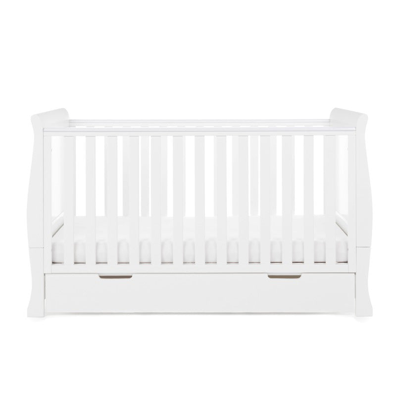 Obaby Stamford Classic Sleigh Cot Bed - White