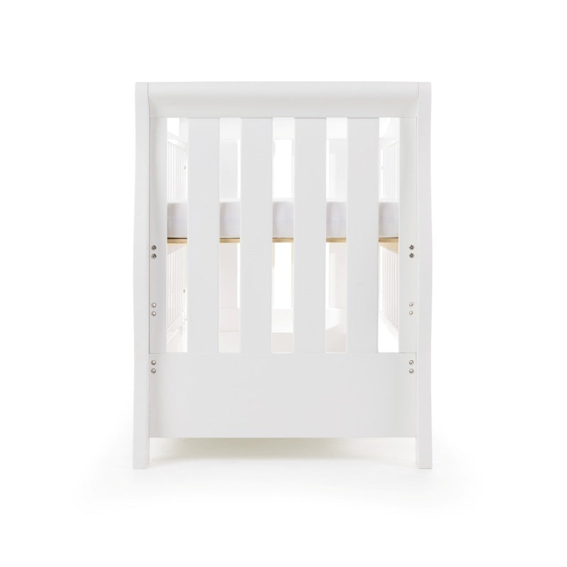 Obaby Stamford Luxe Sleigh Cot Bed - White