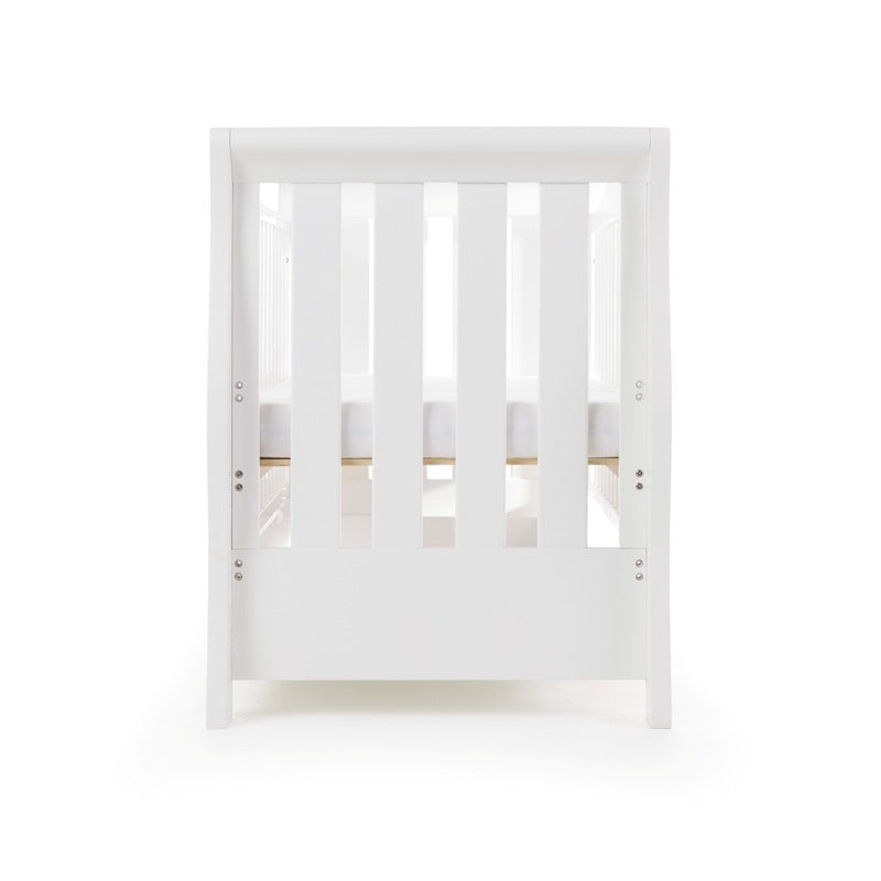 Obaby Stamford Luxe Sleigh Cot Bed - White