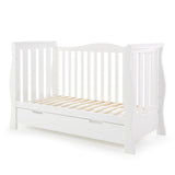 Obaby Stamford Luxe Sleigh Cot Bed - White