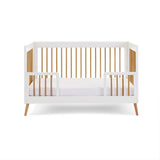 Obaby Maya 3 Piece Room Set - White With Natural Cot Bed
