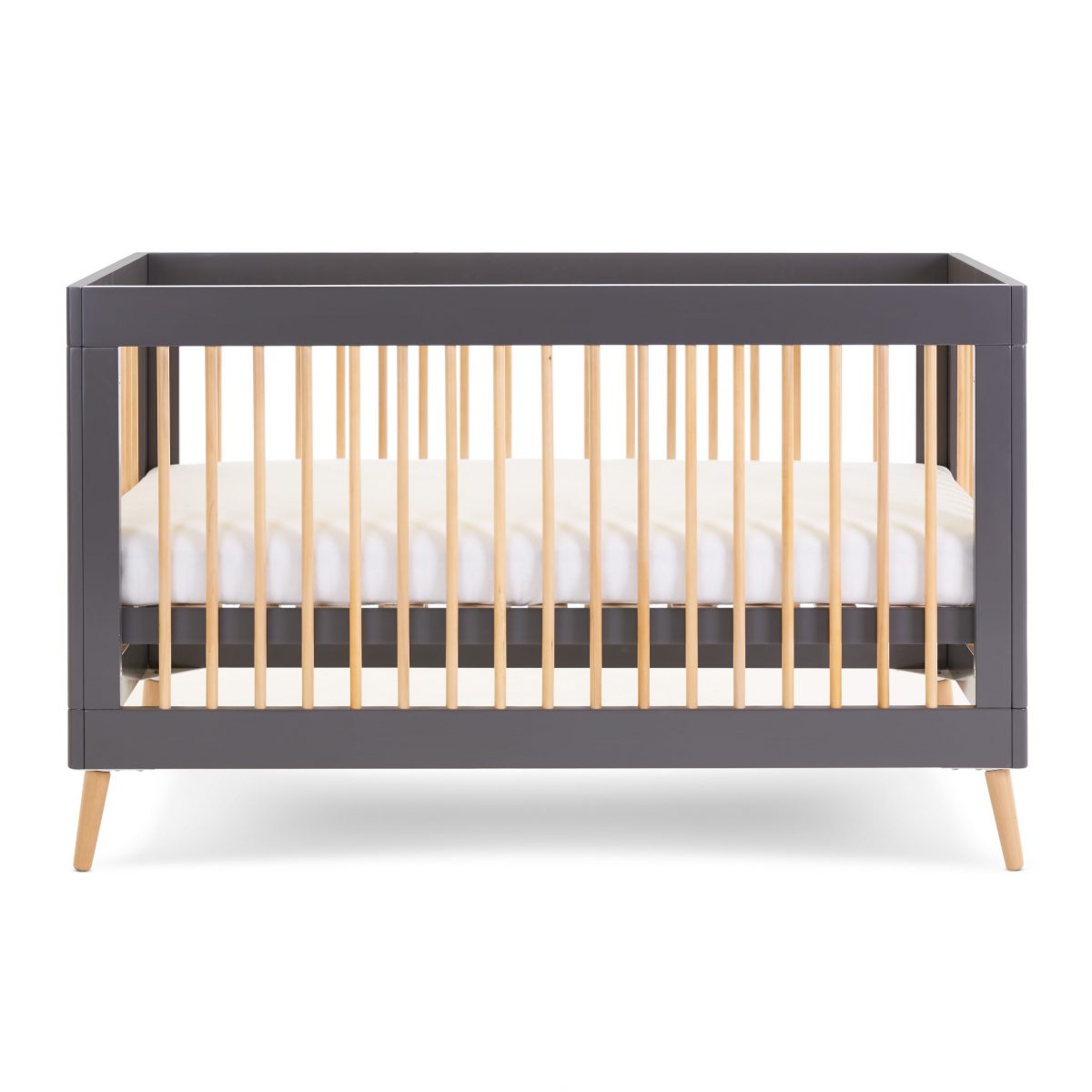 Obaby Maya Cot Bed - Slate With Natural