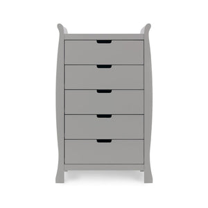 Obaby Stamford Sleigh Tall Chest Of Drawers - Warm Grey