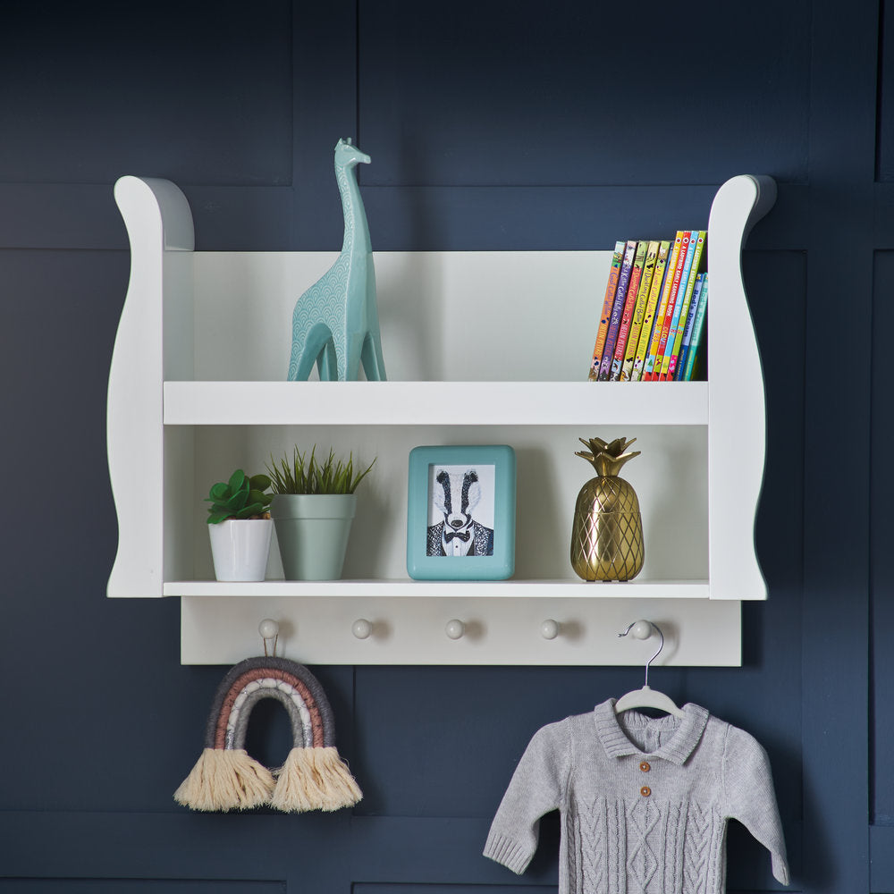 Obaby Stamford Sleigh Shelf - White Unit