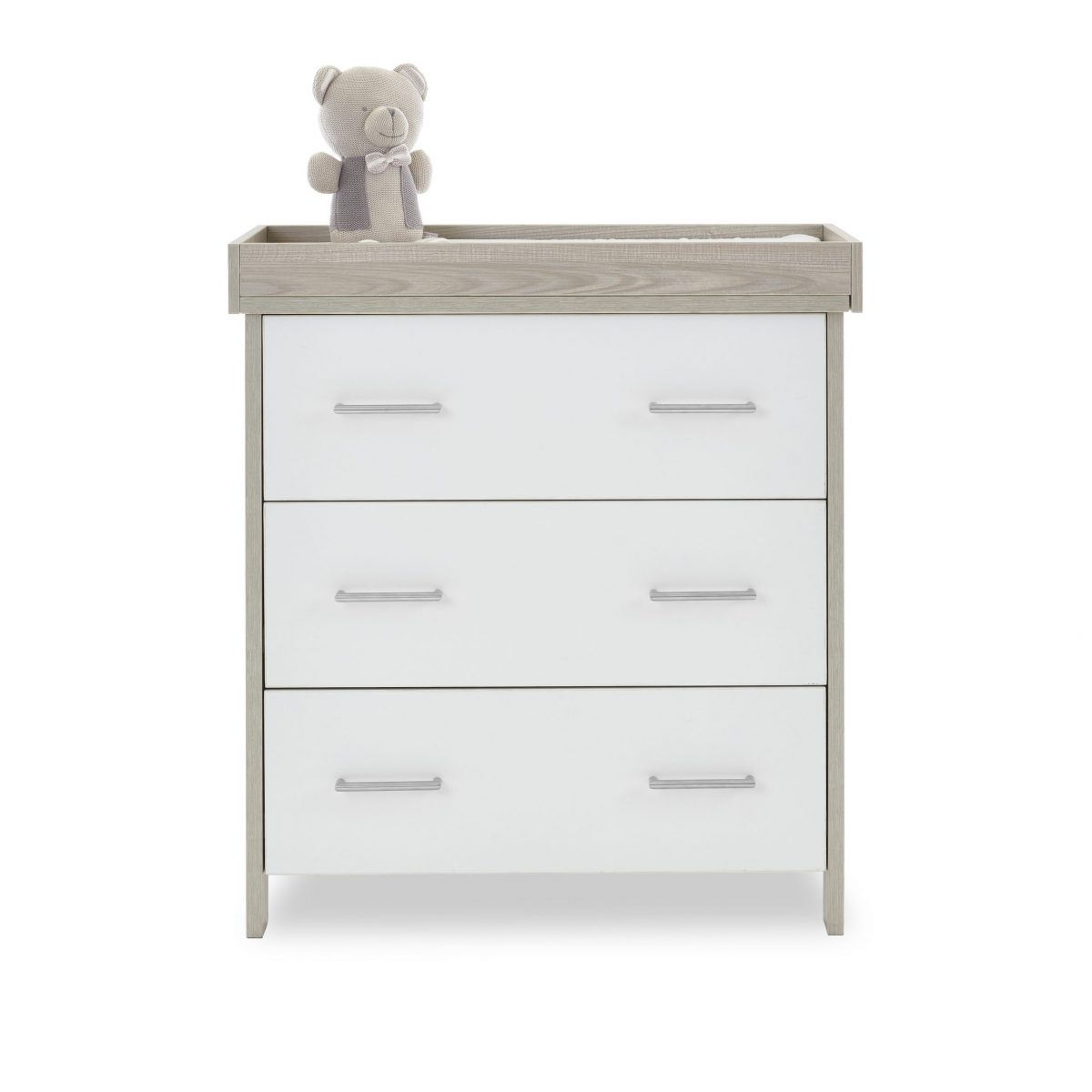Obaby Nika Closed Changing Unit - Grey Wash & White Unit