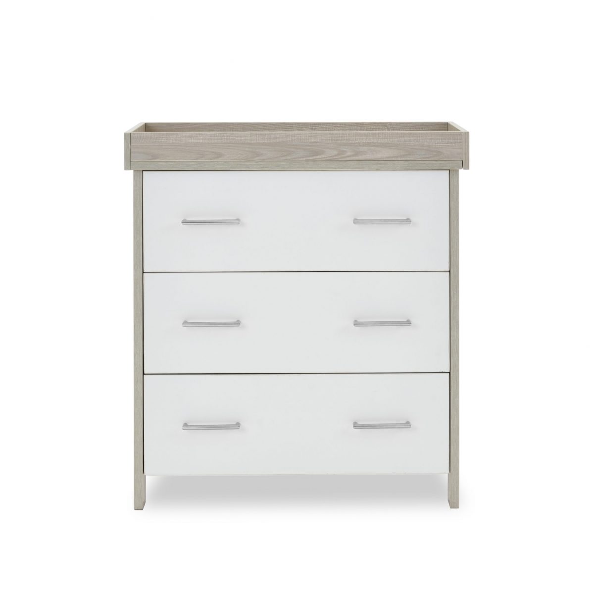 Obaby Nika Closed Changing Unit - Grey Wash & White Unit