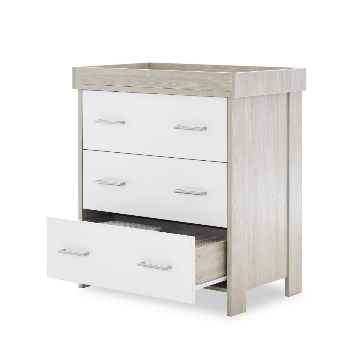 Obaby Nika Closed Changing Unit - Grey Wash & White Unit