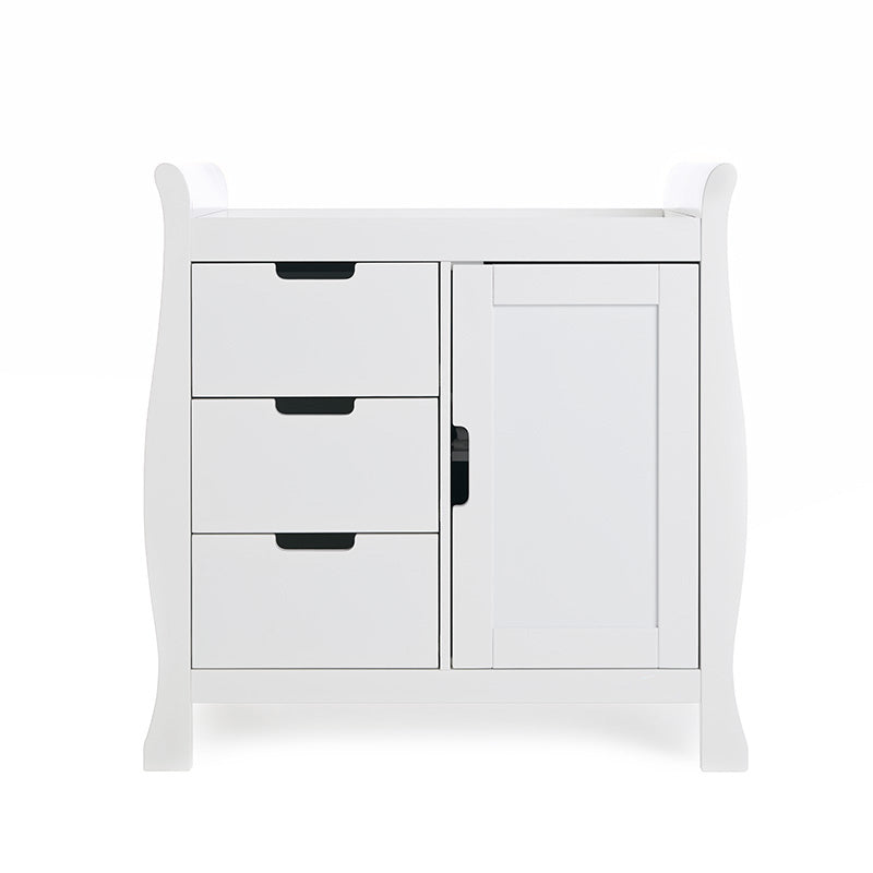 Obaby Stamford Sleigh Closed Changing Unit - White Unit