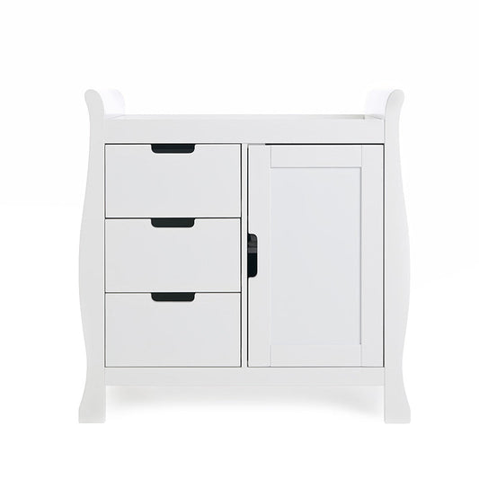 Obaby Stamford Sleigh Closed Changing Unit - White Unit