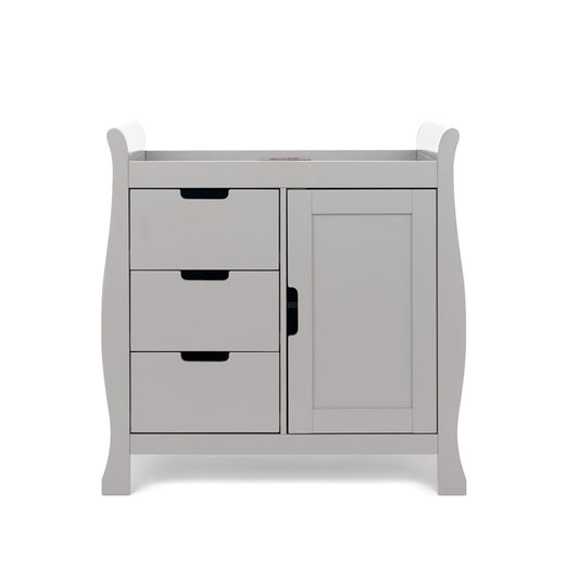 Obaby Stamford Sleigh Closed Changing Unit - Warm Grey Unit