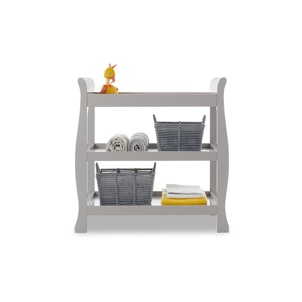 Obaby Stamford Sleigh Open Changing Unit - Warm Grey Unit