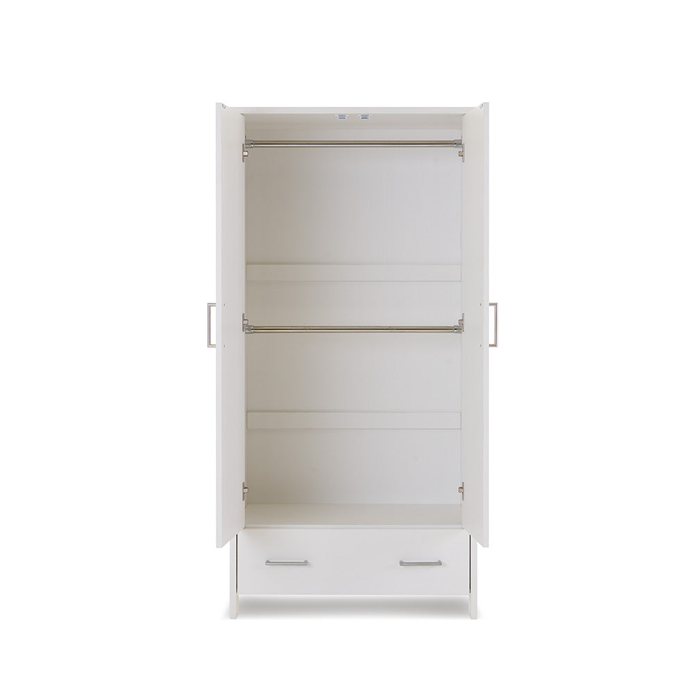Obaby Nika Double Wardrobe - White