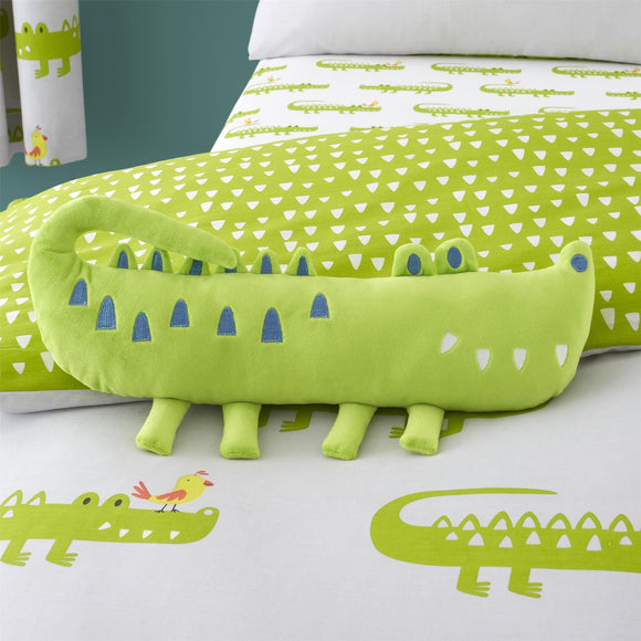 Cuddly Cushion Crocodile Smiles Cot Bed Bedding Toddler