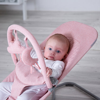Baya Bouncer - Ergonomic Self-Bouncing Adjustable Baby (Blush Pink) Baby Bouncer