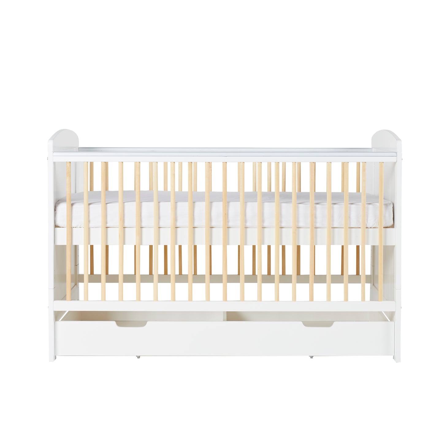 Ickle Bubba Coleby Scandi Classic Cot Bed White and Under Drawer