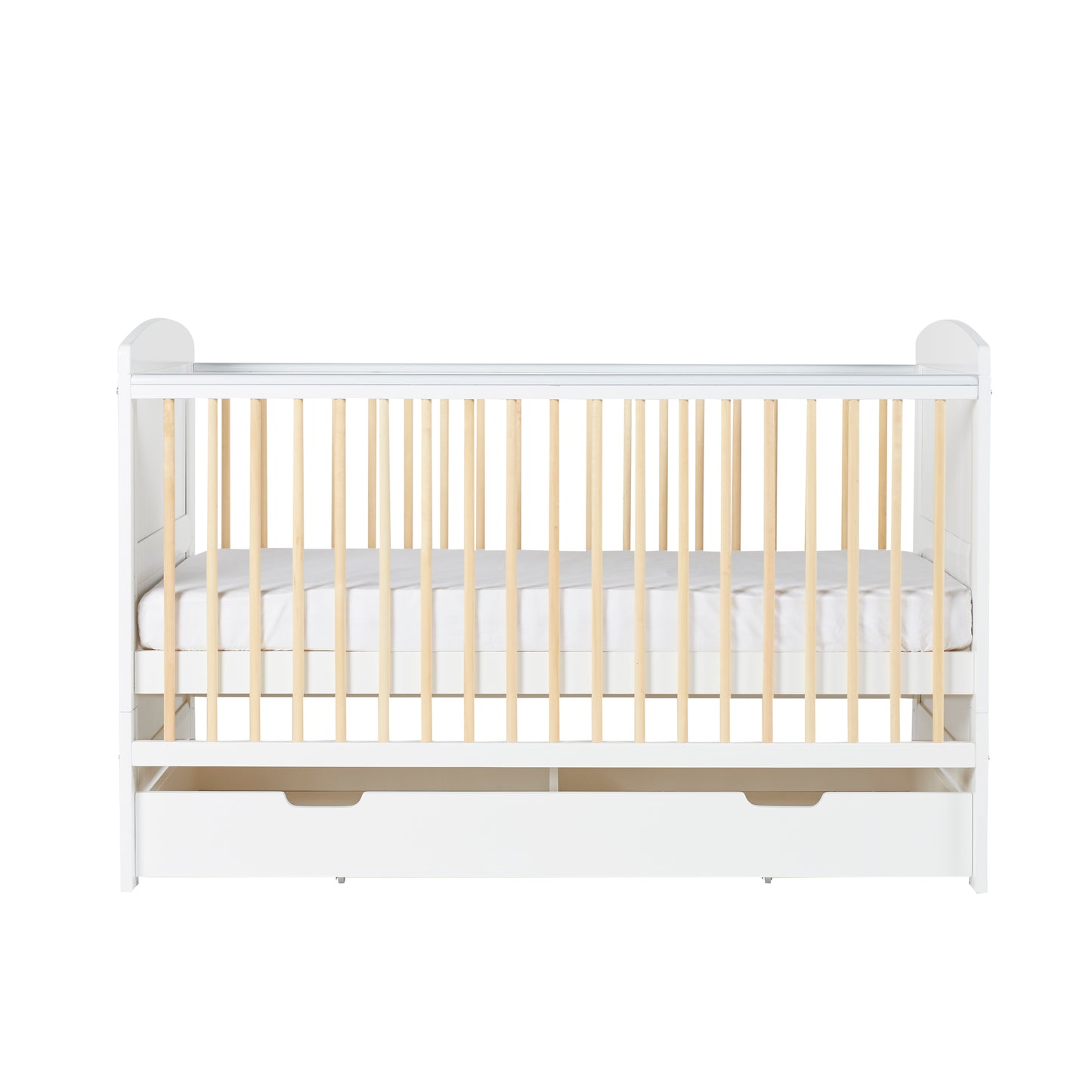 Ickle Bubba Coleby Scandi Classic Cot Bed White and Under Drawer