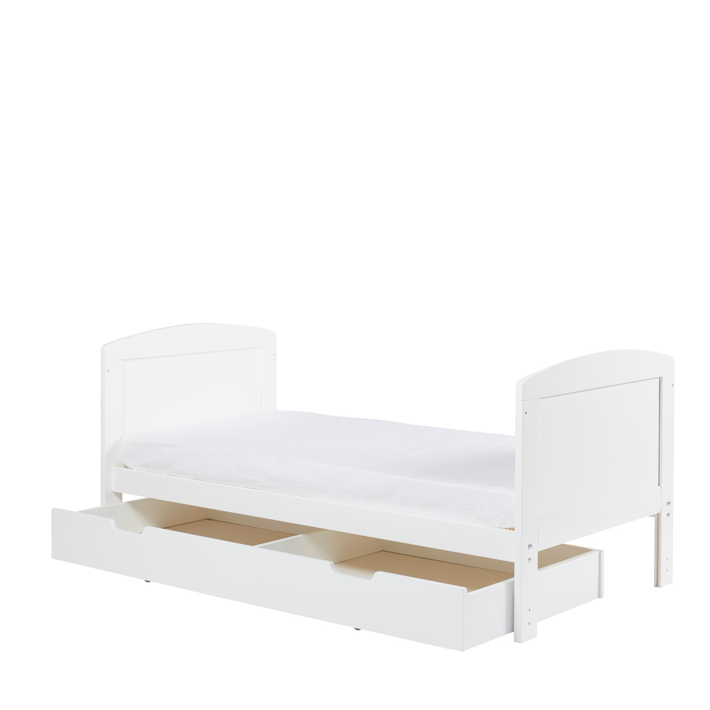 Ickle Bubba Coleby Scandi Classic Cot Bed White and Under Drawer