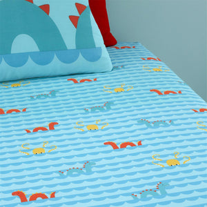 Sea Monsters - 100% Cotton Cot Bed Fitted Sheets Cot Bed Bedding Toddler