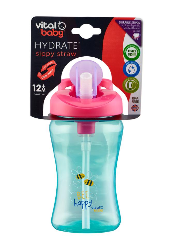 Hydrate Sippy Straw 340Ml 2 Colours Feeding
