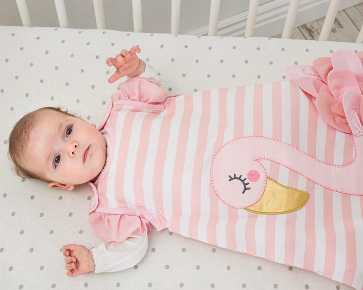 Baby Sleeping Bag 6-18 Months 2.5 Tog - Flora Flamingo Nursery