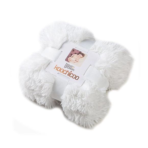 Koochicoo Ice White Fluffy Baby Blanket Nursery