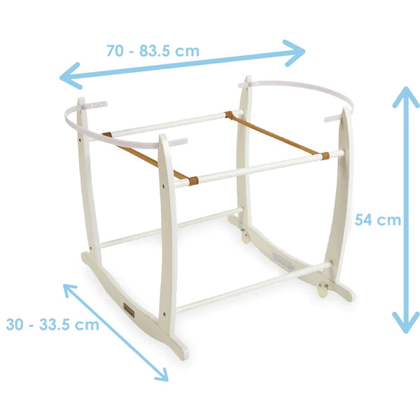 Clair-de-lune Deluxe Rocking Moses Basket Stand 3 Colours