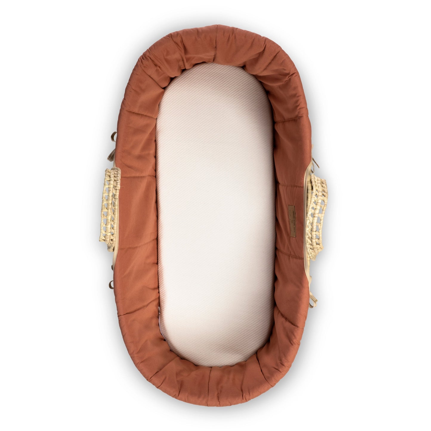 Clair-de-lune Organic Palm Moses Basket Rust Orange