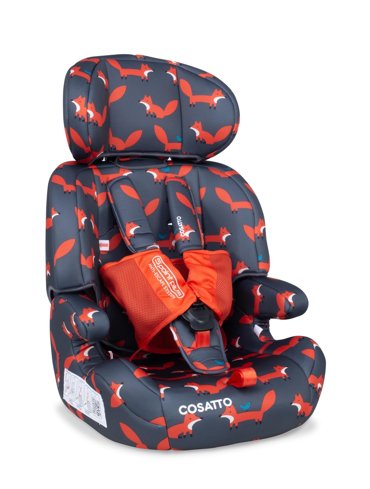Cosatto Zoomi Group 123 Car Seat Charcoal Mister Fox Tiny Tots Store Ltd