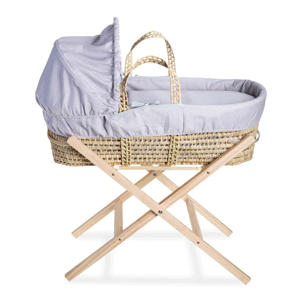 Clair-de-lune Cotton Dream Palm Moses Basket Grey