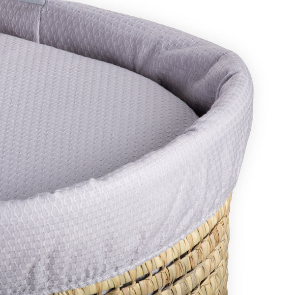 Clair-de-lune Cotton Dream Palm Moses Basket Grey