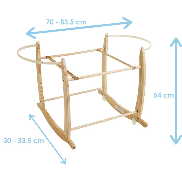 Clair-de-lune Deluxe Rocking Moses Basket Stand 3 Colours