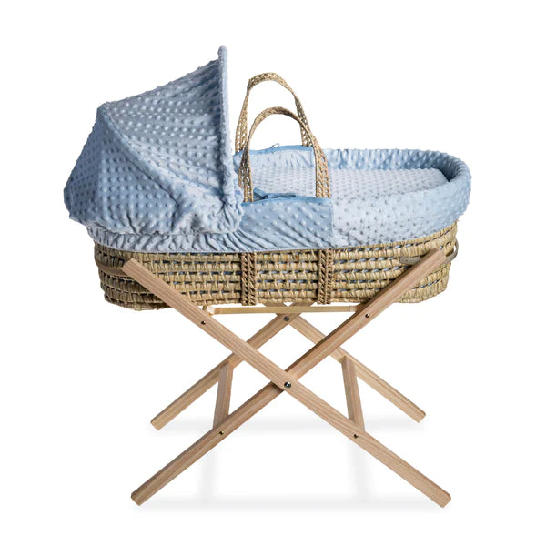 Clair-de-lune Dimple Palm Moses Basket Blue