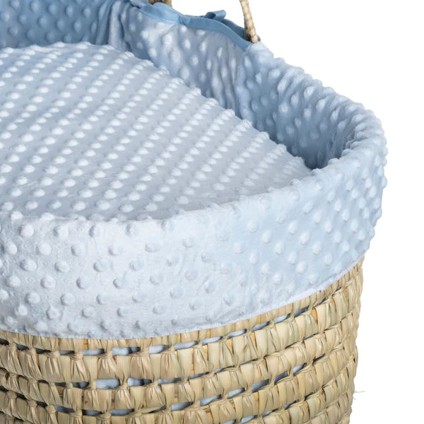 Clair-de-lune Dimple Palm Moses Basket Blue