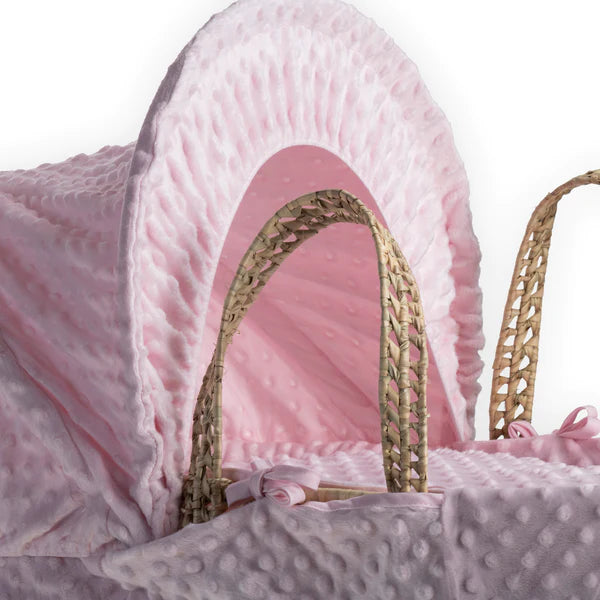 Clair-de-lune Dimple Palm Moses Basket Pink