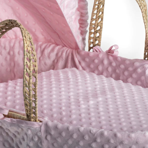 Clair-de-lune Dimple Palm Moses Basket Pink